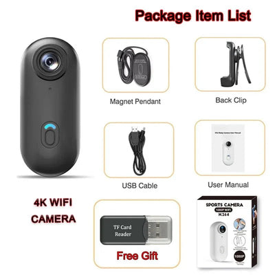 JETO JT - 88 4K Mini Action Camera - Hands Free POV Recording For Vlog POV Capture