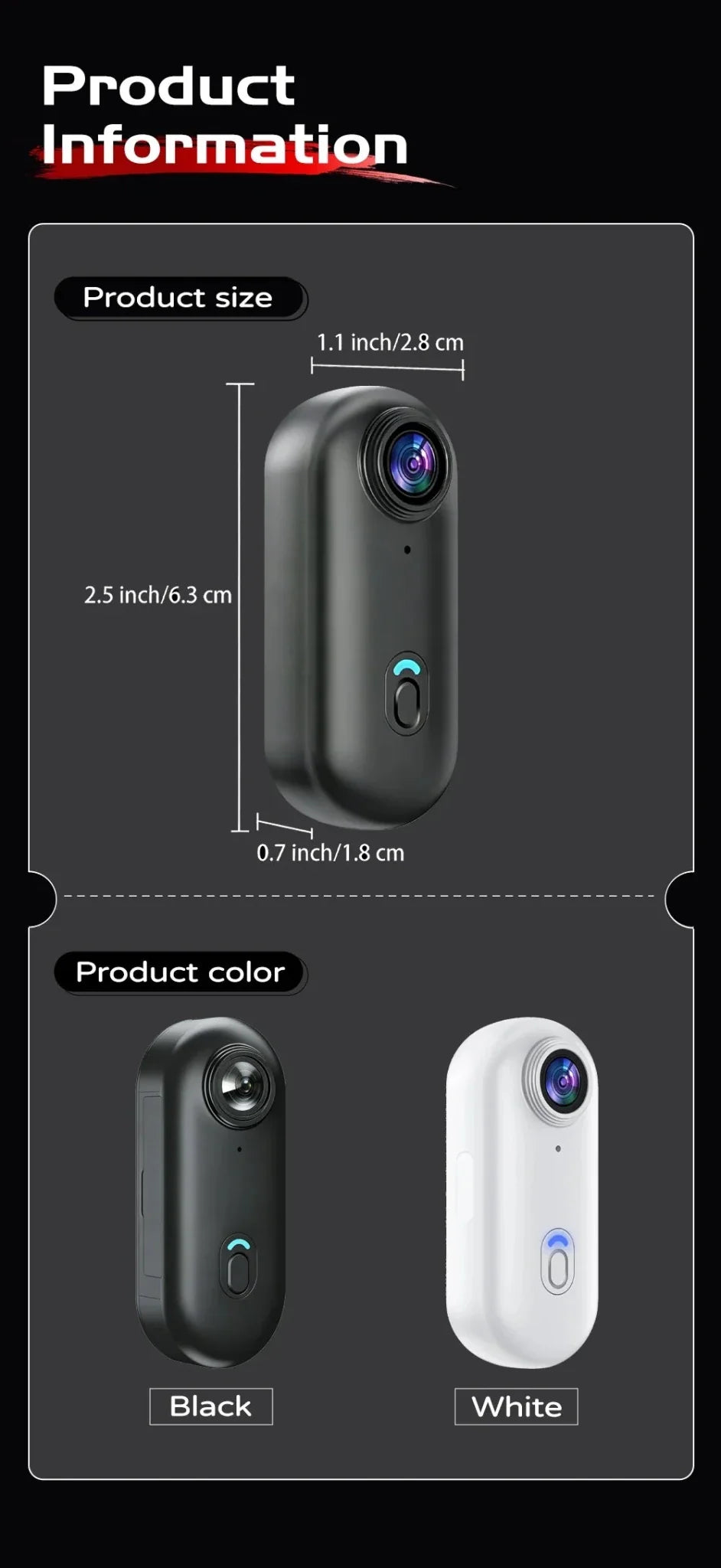 JETO JT - 88 4K Mini Action Camera - Hands Free POV Recording For Vlog POV Capture