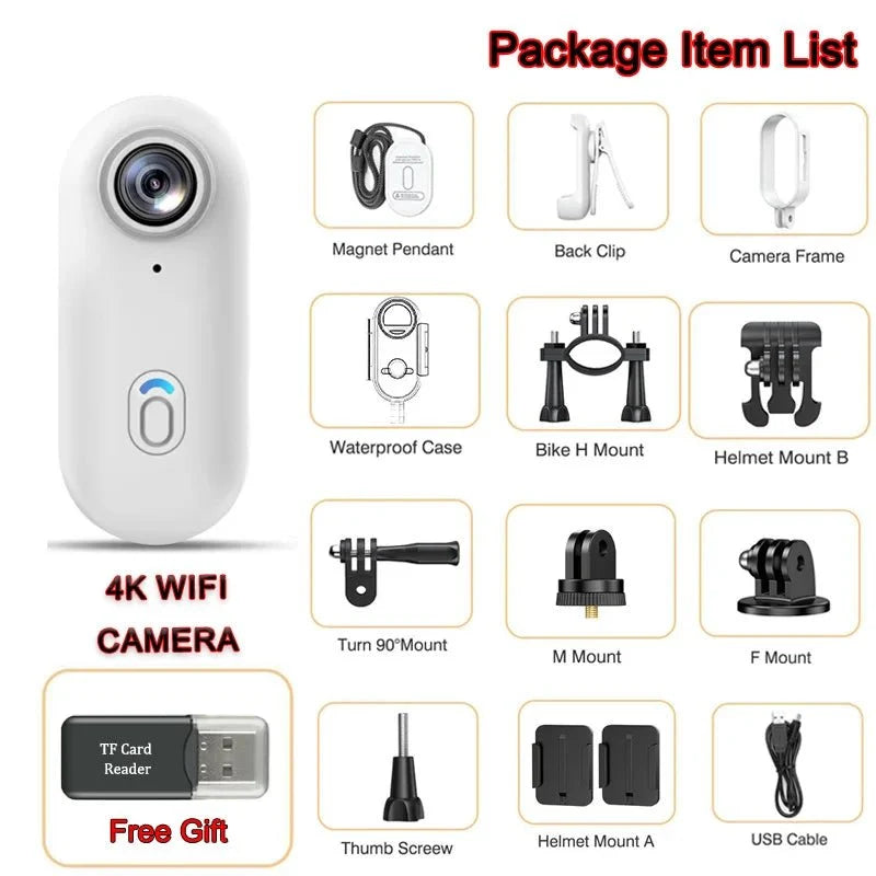 JETO JT - 88 4K Mini Action Camera - Hands Free POV Recording For Vlog POV Capture