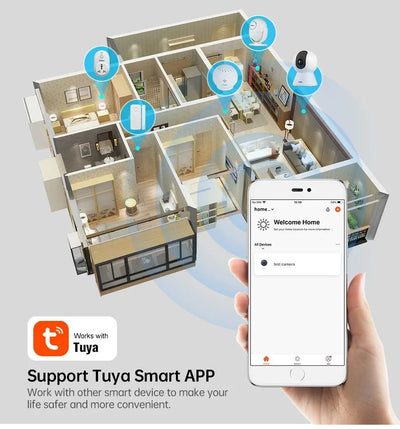KERUI KR - K259 - 5M Mini Indoor 5MP WiFi IP Camera - Tuya Smart Auto Tracking Pro X