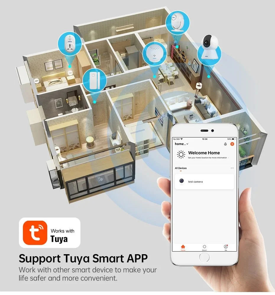 KERUI KR - K259 - 5M Mini Indoor 5MP WiFi IP Camera - Tuya Smart Auto Tracking Pro X