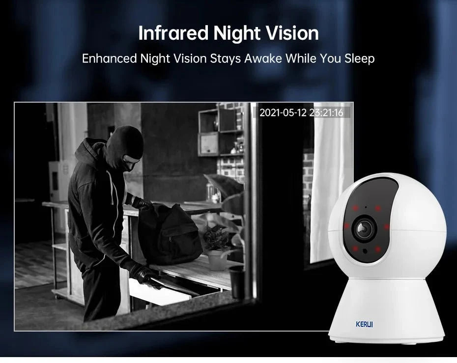 KERUI KR - K259 - 5M Mini Indoor 5MP WiFi IP Camera - Tuya Smart Auto Tracking Pro X