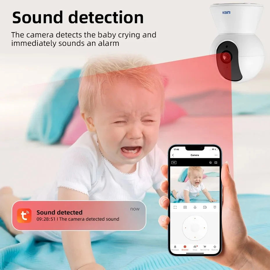 KERUI KR - K259 - 5M Mini Indoor 5MP WiFi IP Camera - Tuya Smart Auto Tracking Pro X