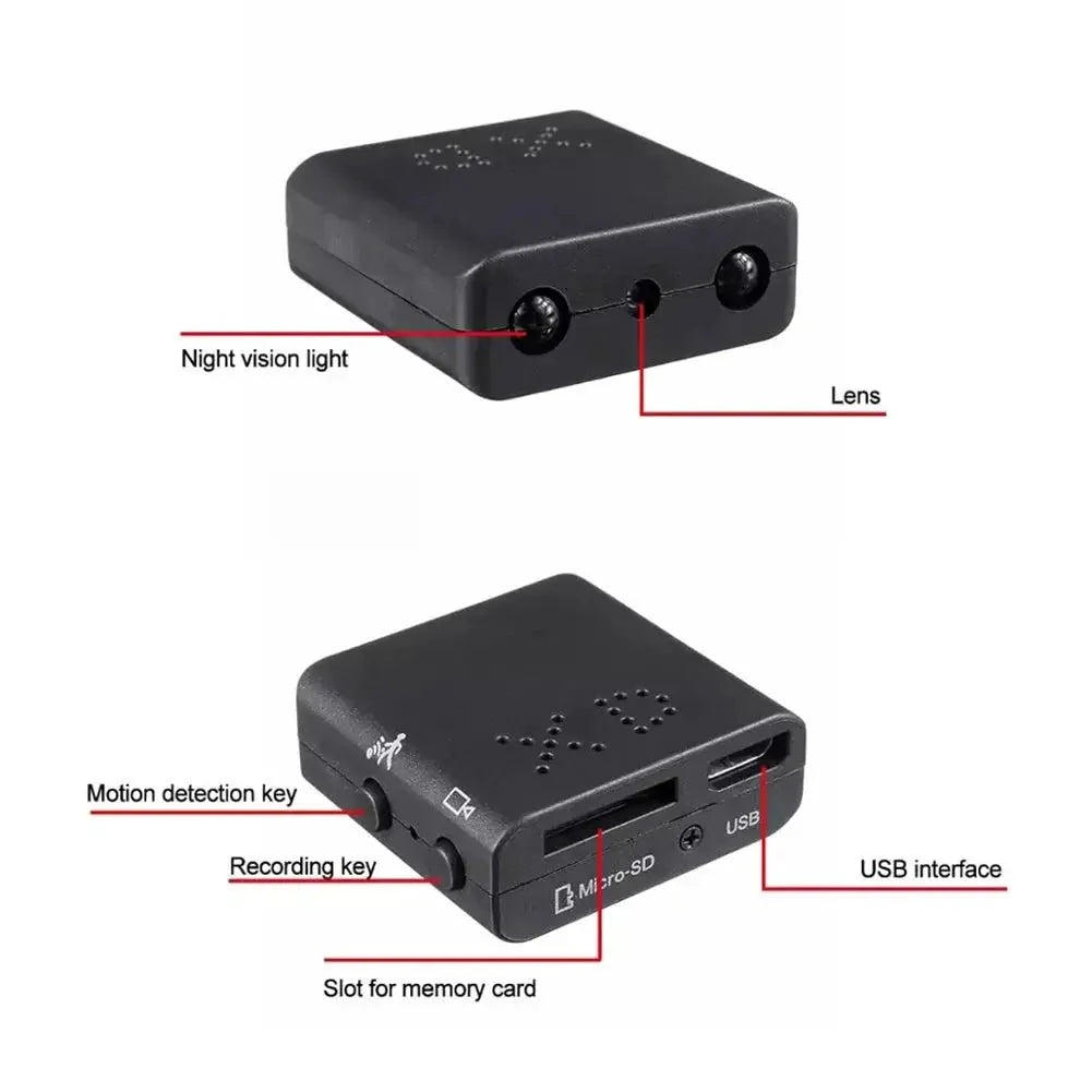 Mini Camera 1080P HD Video Discreet Night Vision For Motion Detection 32GB