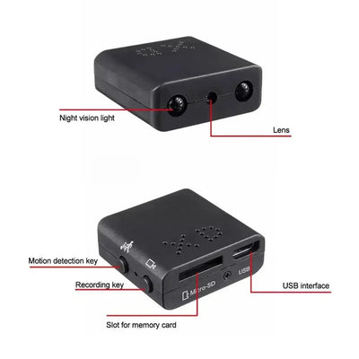 Mini Camera 1080P HD Video Discreet Night Vision For Motion Detection 32GB