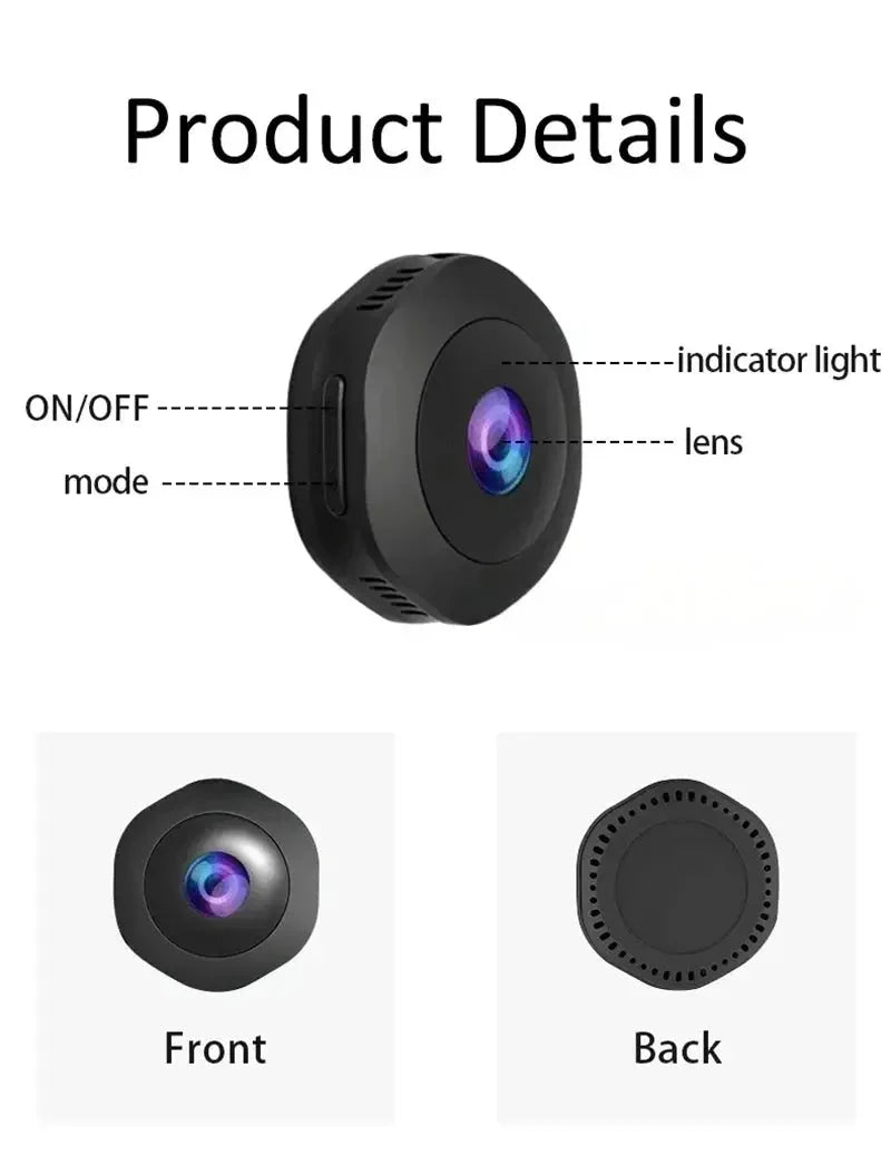 OnePlus Mini 4K Wireless Camera Discreet Night Vision Camcorder With Wifi