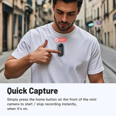 Pocket 4K Mini Camera Magnetic Vlog For Outdoor Action Waterproof Bodycam