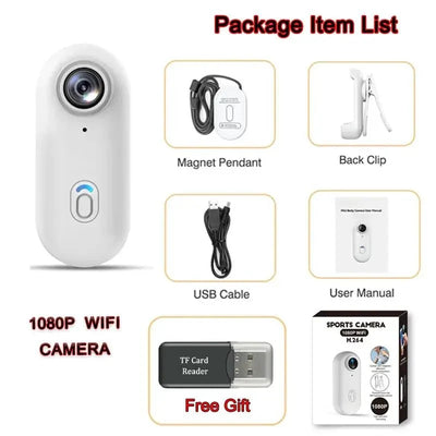 Pocket 4K Mini Camera Magnetic Vlog For Outdoor Action Waterproof Bodycam