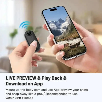 Pocket 4K Mini Camera Magnetic Vlog For Outdoor Action Waterproof Bodycam
