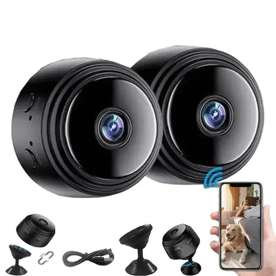 Two Pack A9 Mini WiFi IP Cameras 1080P Night Vision for Smart Home Security