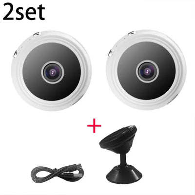 Two Pack A9 Mini WiFi IP Cameras 1080P Night Vision for Smart Home Security