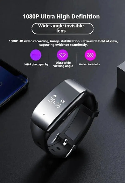 Weimi 1080P Mini Camera Wristwatch Discreet Unobtrusive Recording for Daily Wear